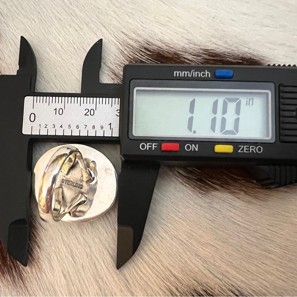 ❤️ Kingman Turquoise Shadowbox Statement Navajo Western Sterling Ring Size 9.5 - Picture 11 of 13